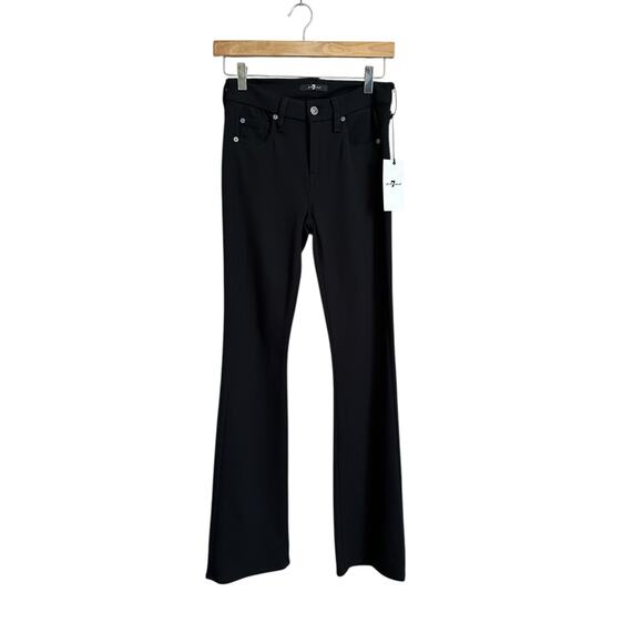 Seven For All Mankind Kimmie Bootcut Flare Black Pants Slacks Trousers Size 26 - Picture 2 of 7